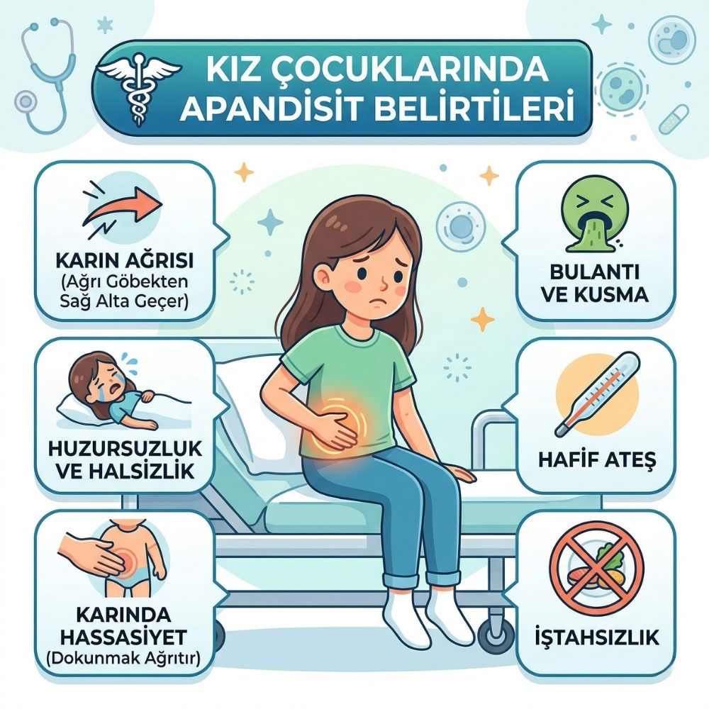 Ã§ocuklarda apandisit aÄrÄ±sÄ± belirtileri