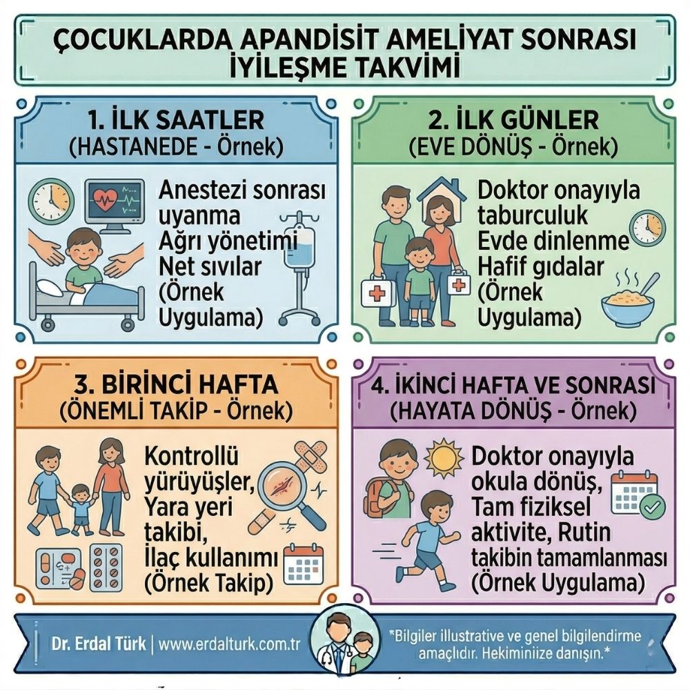 Ã§ocuklarda apandisit ameliyatÄ± ne kadar sÃ¼rer